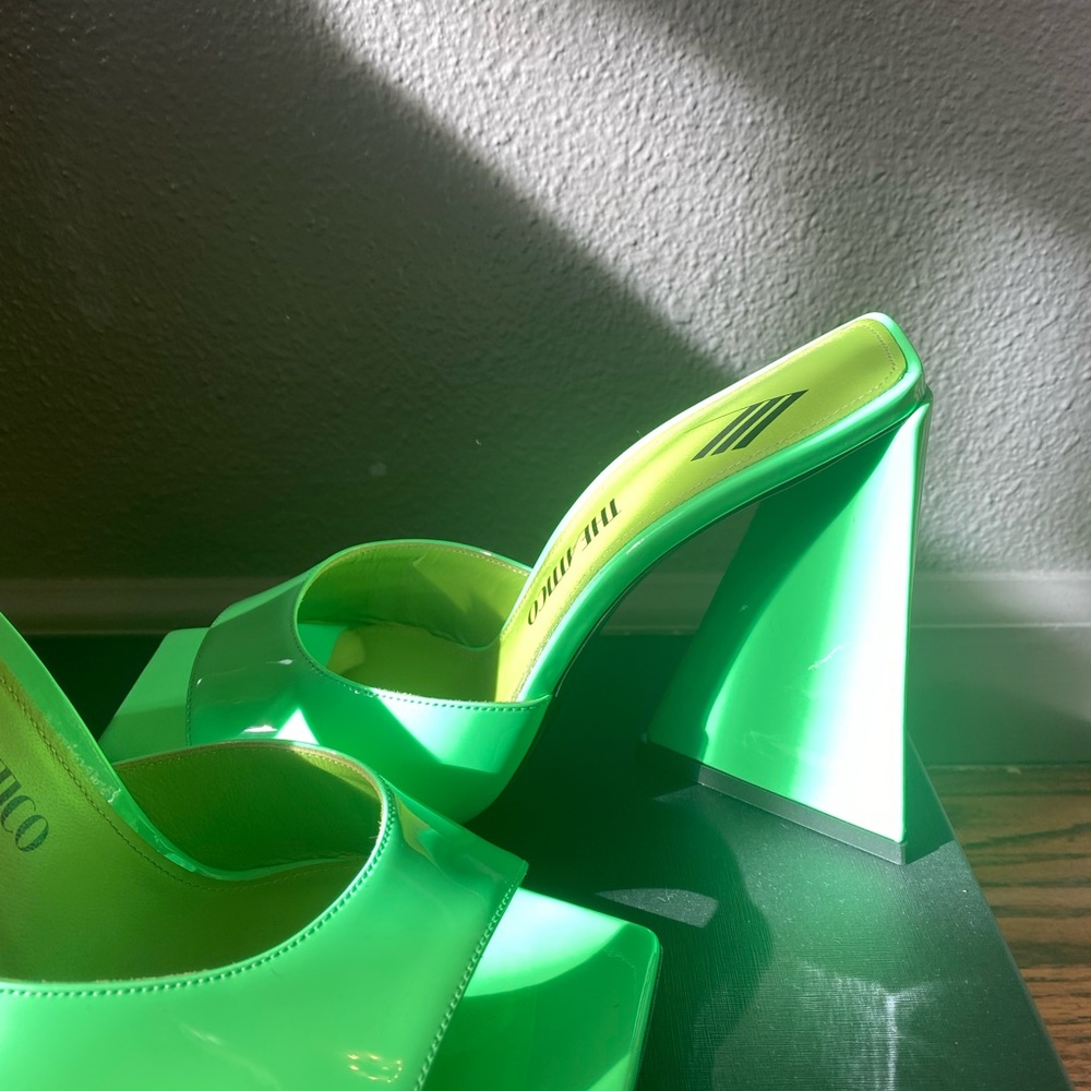 The Attico Sandal heel fluo green. - Picture 2 of 13